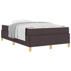 vidaXL Bettrahmen mit Matratze Dunkelbraun 120 x 190 cm Stoff