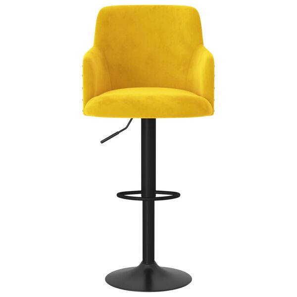 vidaXL Barhocker 2 Stk. Senfgelb Samt