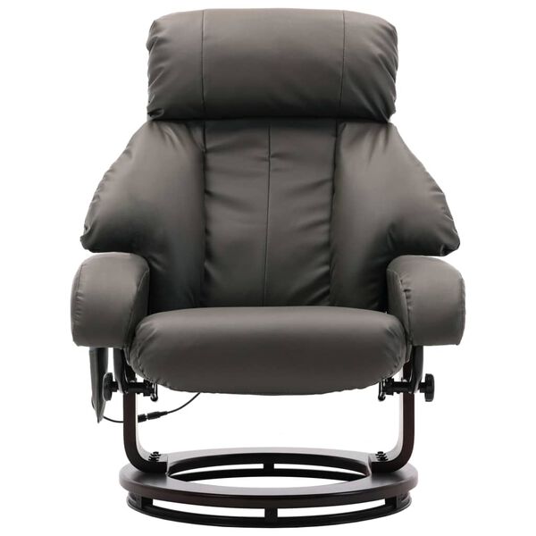 vidaXL TV-Massagesessel Grau Kunstleder