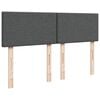 vidaXL Boxspringbett mit Matratze Dunkelgrau 160x200 cm Stoff