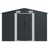 vidaXL Ger&auml;tehaus Anthrazit 257x779x181 cm Verzinkter Stahl