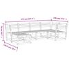 vidaXL 6-tlg. Garten-Sofagarnitur Massivholz Douglasie
