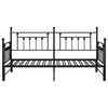 vidaXL Tagesbettrahmen Schwarz 90 x 190 cm Stahl