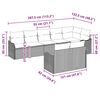 vidaXL Gartensofa-set Braun Poly-Rattan