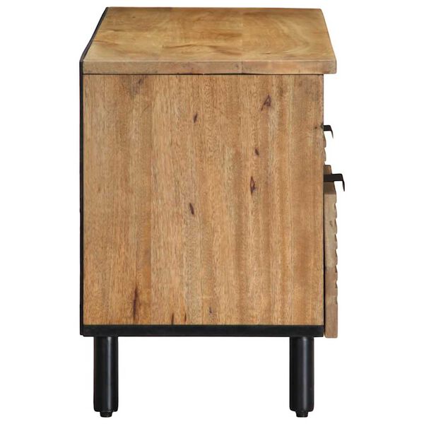 vidaXL TV-Schrank Braun 100x33x46 cm Massivholz Mango
