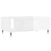 vidaXL Couchtisch Hochglanz-Wei&szlig; 90x50x36,5 cm Holzwerkstoff