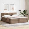 vidaXL Bett mit Stauraum und LED Cappuccino 180 x 200 cm Kunstleder