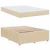vidaXL Bettgestell mit Matratze mit Matratze Creme 160 x 200 cm Stoff