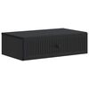 vidaXL Wandmontierter Beistelltisch Schwarz 59 x 34,5 x 17 cm