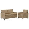 vidaXL Sofa Set 2 pcs Taupe Polyester