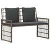 vidaXL Gartenm&ouml;bel Set 4 pcs Schwarz und Dunkelgrau
