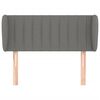 vidaXL Kopfteil mit Ohren Dunkelgrau 83x23x78/88 cm Stoff