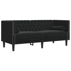 vidaXL Sofa Schwarz 174 x 74,5 x 70,5 cm Samt