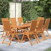 vidaXL 9-tlg. Garten-Essgruppe Massivholz Akazie 160-240 cm