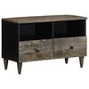 vidaXL TV-Schrank Hellgrau 70x33,5x46 cm Massivholz Mango