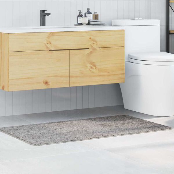 vidaXL Rutschfeste Badmatte Grau 70 x 120 cm PP