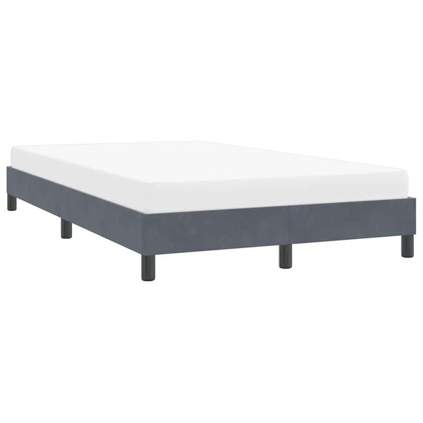 vidaXL Bettgestell ohne Matratze Dunkelgrau 120x210 cm Samt