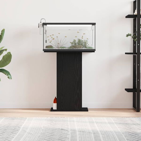 vidaXL Aquariumst&auml;nder Schwarz Eichen-Optik 60,5x36x72,5 cm