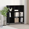 vidaXL B&uuml;cherregal Schwarz Eichen-Optik 99,5 x 30 x 108,5 cm