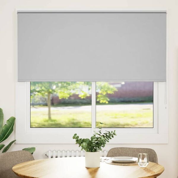 vidaXL Verdunkelungsrollo Hellgrau 160x130cm Stoffbreite 156,6cm