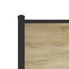 vidaXL Metallbett ohne Matratze Sonoma-Eiche 90x200 cm