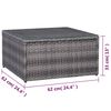 vidaXL 7-tlg. Garten-Lounge-Set mit Kissen Poly Rattan Grau