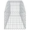 vidaXL Gabione mit Hochbogen 200x50x40/60 cm Verzinktes Eisen