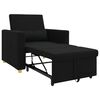 vidaXL Ausziehbare Schlafcouch Einzel Schwarz 90 x 165 x 87 cm Stoff