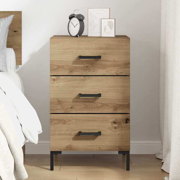 vidaXL Nachttisch Artisan-Eiche 40 x 40 x 66 cm Holzwerkstoff