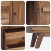 vidaXL Sideboard mit Schubladen Natur 100 x 30 x 68 cm Massivholz Teak