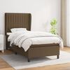 vidaXL Boxspringbett mit Matratze Dunkelbraun 90x190 cm Stoff
