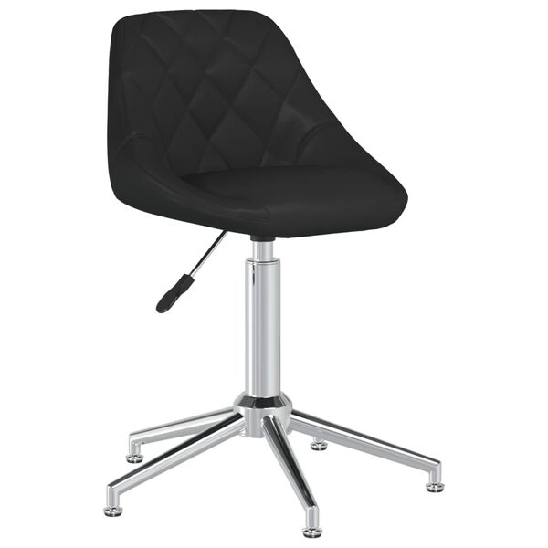 vidaXL Esszimmerst&uuml;hle 6 Stk. Drehbar Schwarz Kunstleder