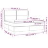 vidaXL Boxspringbett mit Matratze Creme 180x200 cm Stoff