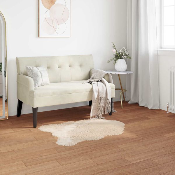 vidaXL Kunstschaffell Teppich Tafalla Beige 80 x 120 cm Polyester