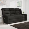 vidaXL 3-Sitzer Massagesessel Schwarz Stoff