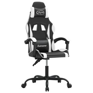vidaXL Gaming-Stuhl Schwarz und Wei&szlig; Kunstleder