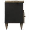 vidaXL Nachttisch Hellgrau 40x33x46 cm Massivholz Mango