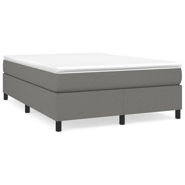 vidaXL Boxspringbettgestell Dunkelgrau 140x190 cm Stoff
