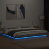 vidaXL Bettgestell mit LED Grau Sonoma 180x200 cm Holzwerkstoff