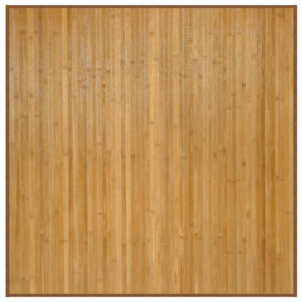 vidaXL Teppich Quadratisch Natur 100x100 cm Bambus