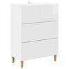 vidaXL Schubladenschrank Hochglanz Wei&szlig; 66 x 34,5 x 90 cm