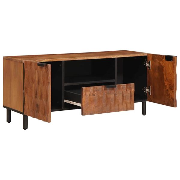 vidaXL TV-Schr&auml;nk mit T&uuml;r Akazienbraune Oberfl&auml;che 105 x 33 x 46 cm