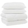 vidaXL Decke mit Kissen 3 pcs Wei&szlig; Mikrofaser und Daunenfedern