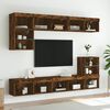 vidaXL TV-Schr&auml;nke mit LED-Leuchten 2 Stk. R&auml;uchereiche 80x30x30 cm