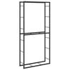 vidaXL Brennholzregal Schwarz 100x30x209 cm Stahl