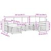 vidaXL Ecksofa Set mit Kissen 6 pcs Natur und Creme Massivholz Akazie