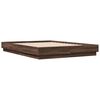 vidaXL Bettgestell Braun Eichen-Optik 140x200 cm Holzwerkstoff