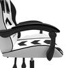 vidaXL Gaming-Stuhl Wei&szlig; und Schwarz Kunstleder