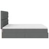 vidaXL Ottoman-Bett mit Matratzen & LEDs Dunkelgrau 160x200 cm Stoff