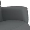 vidaXL Relaxsessel mit Fu&szlig;teil Grau Kunstleder